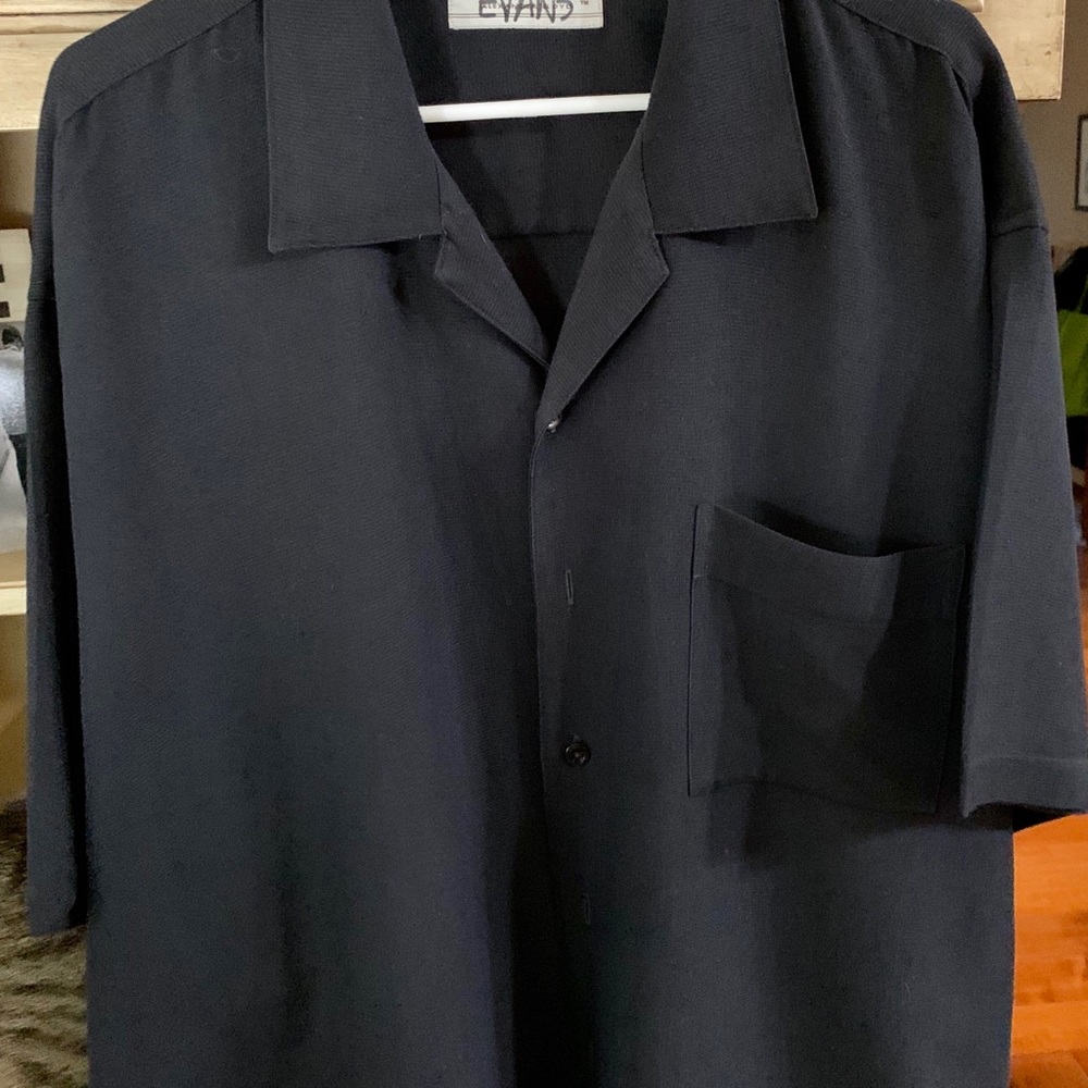 Black silk shirt
